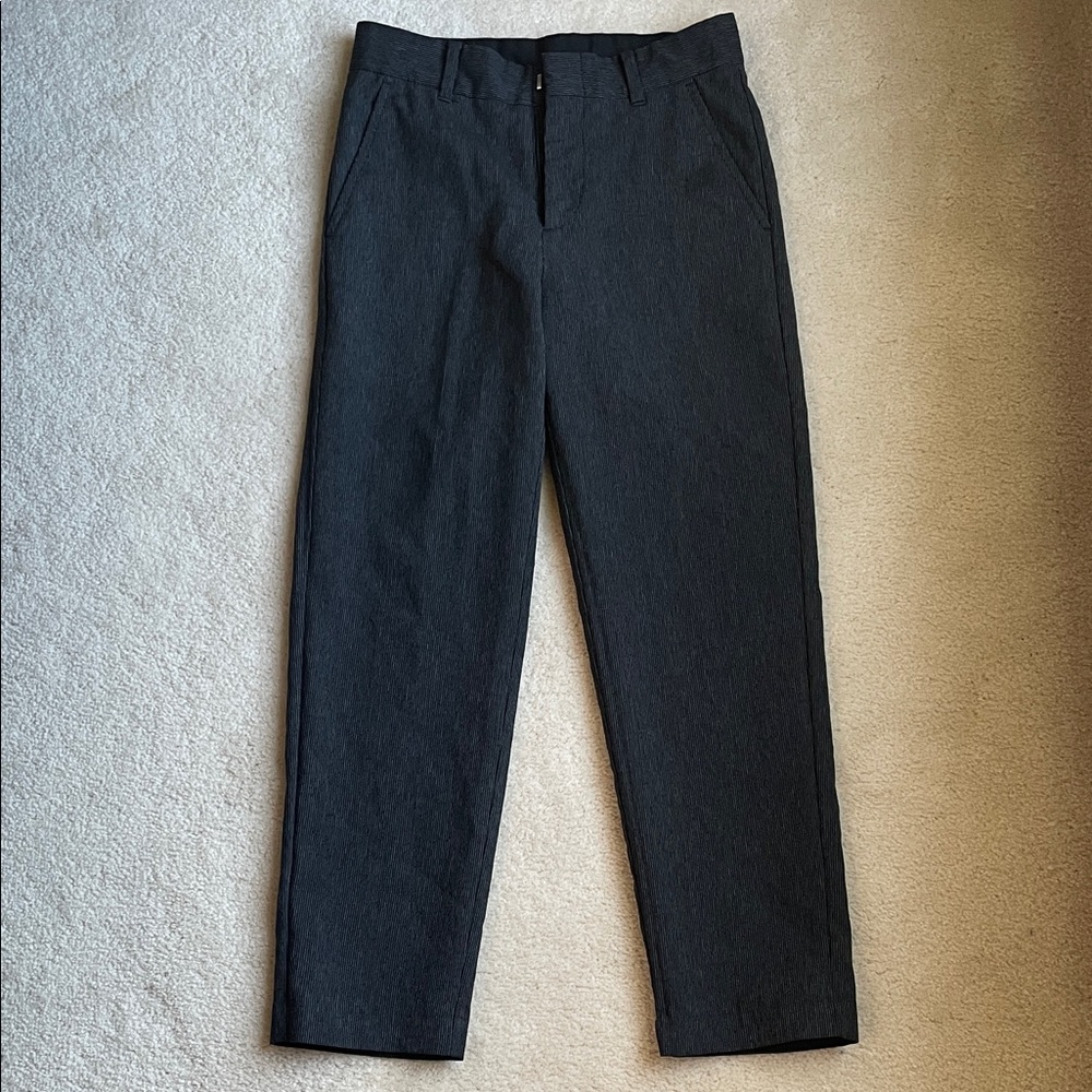Van Heusen Charcoal Dark Gray Dress Suit Pants Slacks Flat Front Boys Size 8